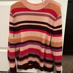 Vibrant Striped Knit Sweater